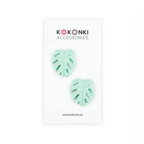 Stopery do drutów Kokonki Accessories / liść monstery / 2 szt.