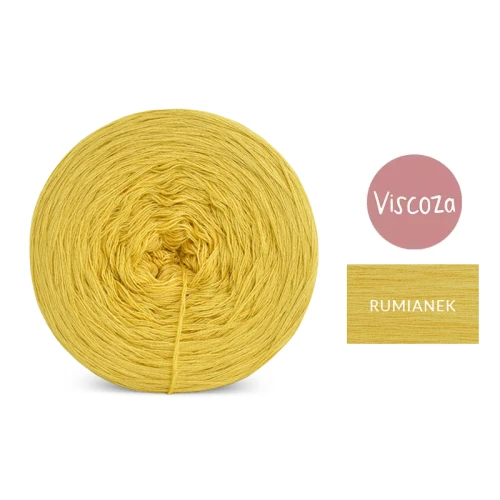 KOKONEK Viscoza - rumianek, 3 nitki, 1200 m, 225g - GOTOWY