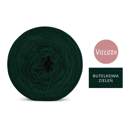 KOKONEK Viscoza - butelkowa zieleń, 3 nitki, 1200 m, 225g - GOTOWY