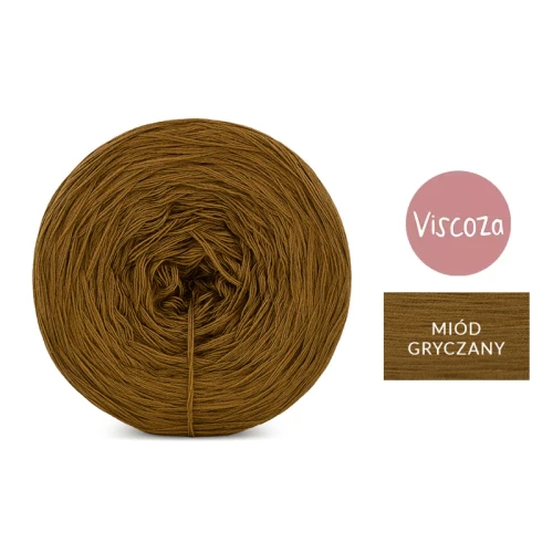 KOKONEK Viscoza - miód gryczany, 3 nitki, 1200 m, 225g - GOTOWY