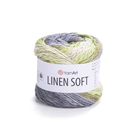 Włóczka YarnArt Linen Soft / 100 g / len wiskoza bawełna / 7414 / mix