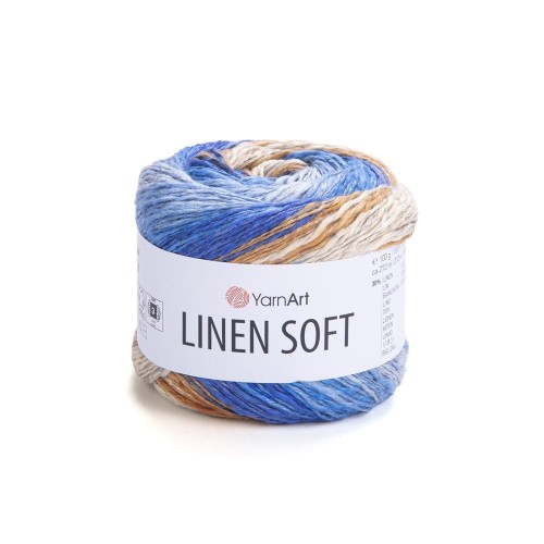 Włóczka YarnArt Linen Soft / 100 g / len wiskoza bawełna / 7411 / mix