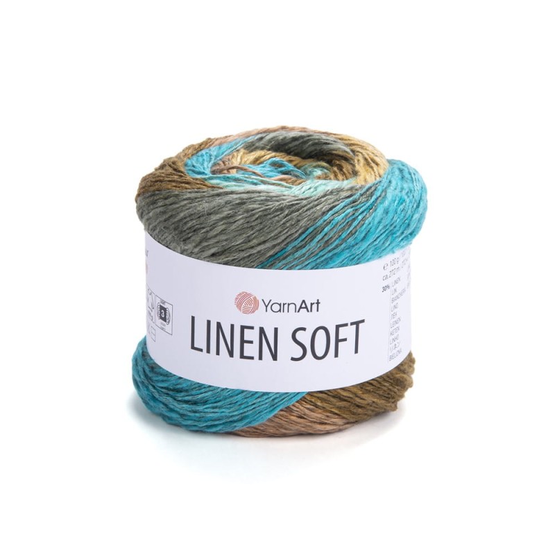 Włóczka YarnArt Linen Soft / 100 g / len wiskoza bawełna / 7409 /