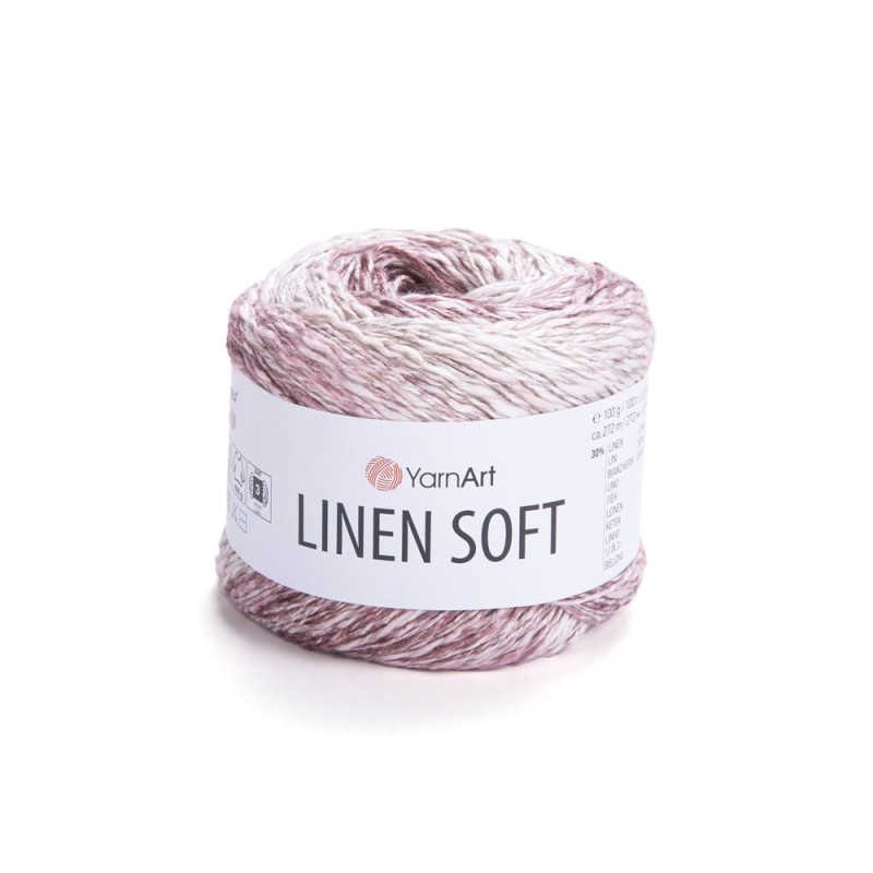 Włóczka YarnArt Linen Soft / 100 g / len wiskoza bawełna / 7405 / mix
