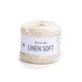 Włóczka YarnArt Linen Soft / 100 g / len wiskoza bawełna / 7302 / ecru