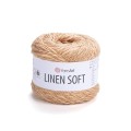 Włóczka YarnArt Linen Soft / 100 g / len wiskoza bawełna / 7305 / jasny brąz
