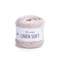 Włóczka YarnArt Linen Soft / 100 g / len wiskoza bawełna / 7304 / jasny beż