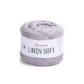 Włóczka YarnArt Linen Soft / 100 g / len wiskoza bawełna / 7307 / szarobeżowy