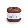 Włóczka YarnArt Linen Soft / 100 g / len wiskoza bawełna / 7309 / kasztan