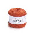 Włóczka YarnArt Linen Soft / 100 g / len wiskoza bawełna / 7310 / cegła
