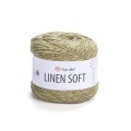 Włóczka YarnArt Linen Soft / 100 g / len wiskoza bawełna / 7313 / jasne khaki