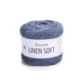Włóczka YarnArt Linen Soft / 100 g / len wiskoza bawełna / 7316 / denim