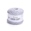 Włóczka YarnArt Linen Soft / 100 g / len wiskoza bawełna / 7320 / jasny szary