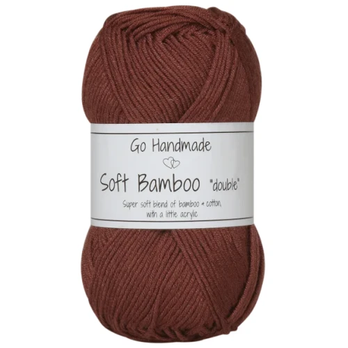 Włóczka Go Handmade Soft Bamboo "double"  / 17777 kasztan