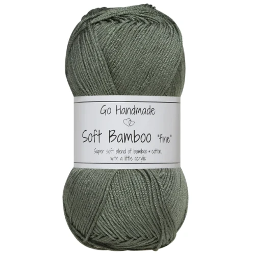Włóczka Go Handmade Soft Bamboo "fine"  / 17425 khaki