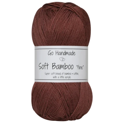 Włóczka Go Handmade Soft Bamboo "fine"  / 17427 karmel