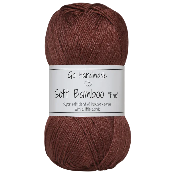Włóczka Go Handmade Soft Bamboo "fine"  / 17427 karmel