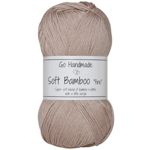 Włóczka Go Handmade Soft Bamboo "fine"  / 17429 pastelowy brąz