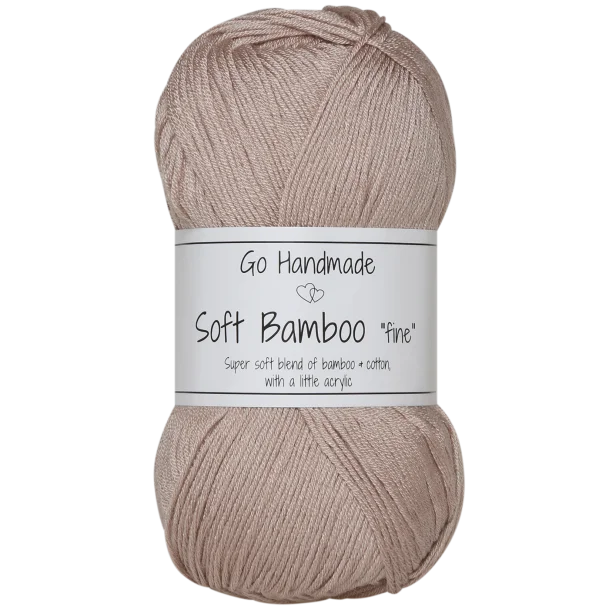 Włóczka Go Handmade Soft Bamboo "fine"  / 17429 pastelowy brąz