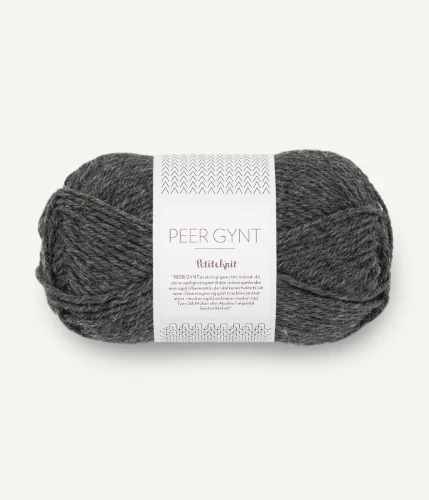 Włóczka Sandnes Garn Peer Gynt 1065 PetiteKnit / antracyt