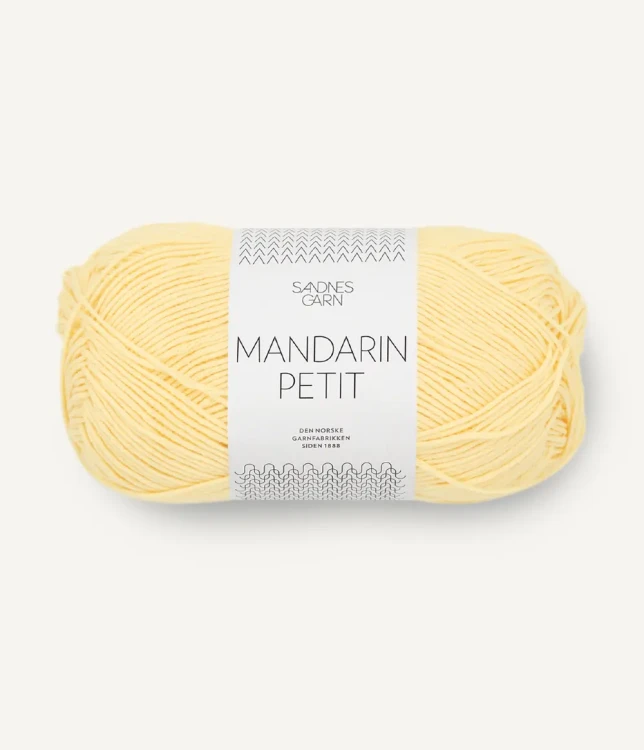 Włóczka Sandnes Garn Mandarin Petit 2102 / blady żółty