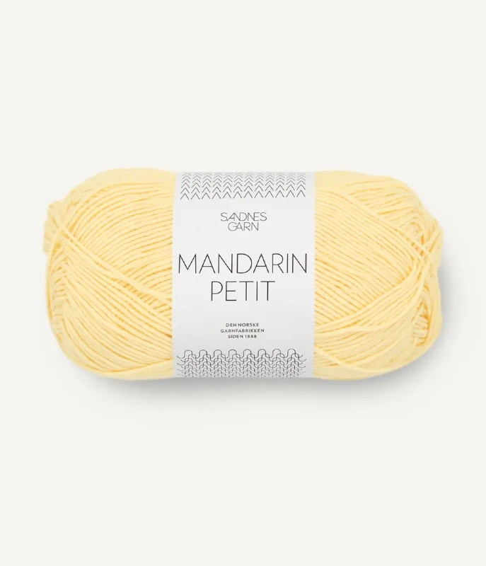 Włóczka Sandnes Garn Mandarin Petit 2102 / blady żółty