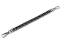 Łańcuszek do torebki z karabińczykiem krótki / dł. 25cm / szer. 12 mm / czarny nikiel / 930145