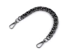 Łańcuszek do torebki z karabińczykiem krótki / dł. 25cm / szer. 12 mm / czarny nikiel / 930145
