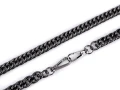 Łańcuszek do torebki z karabińczykiem / dł. 120 cm / szer. 12 mm / czarny nikiel / 930150