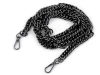 Łańcuszek do torebki z karabińczykiem / dł. 120 cm / szer. 12 mm / czarny nikiel / 930150
