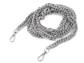 Łańcuszek do torebki z karabińczykiem / dł. 120 cm / szer. 12 mm / nikiel / 930150