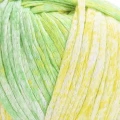 Włóczka tasiemkowa YarnArt Cotton Fusion / 100 g / 100% bawełna / 3644 /  mix zielono-żółty