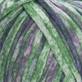 Włóczka tasiemkowa YarnArt Cotton Fusion / 100 g / 100% bawełna / 3648 / mix zielono-fioletowy