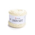 Włóczka YarnArt Linen Soft / 100 g / len wiskoza bawełna / 7303 / naturalny