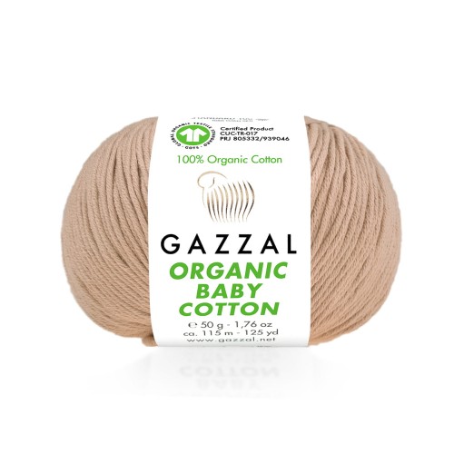 Włóczka Gazzal Organic Baby Cotton 441 / latte