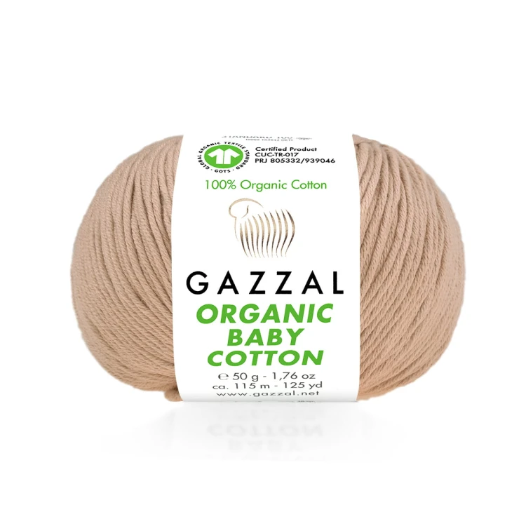 Włóczka Gazzal Organic Baby Cotton 441 / latte