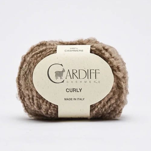 Włóczka Cardiff Cashmere Curly 103 / brown / cappuccino