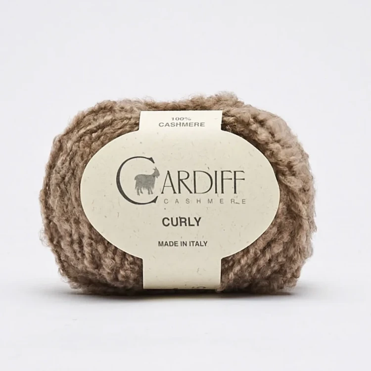 Włóczka Cardiff Cashmere Curly 103 / brown / cappuccino