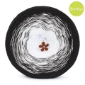 KOKONEK Bamboo BB38 - Czerń/biel, 4 nitki, 1200 m, 240 g - GOTOWY