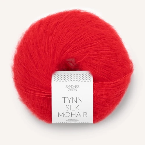 Włóczka Sandnes Garn Tynn Silk Mohair 4018 / szkarłat