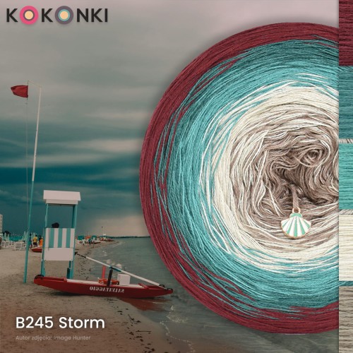 KOKONEK Classic B245 Storm A - Malaga/ciemny szmaragd/morski/jasny beż/ciemny beż