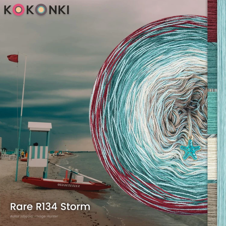 KOKONEK Rare Classic R134 Storm B - Malaga/ciemny szmaragd/morski/jasny beż/ciemny beż + patyna