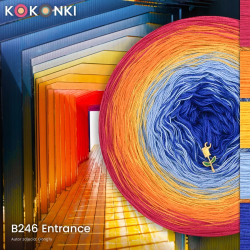 KOKONEK Classic B246 Entrance A - Magenta/pomarańcz/kurkuma/jasny niebieski/lapis