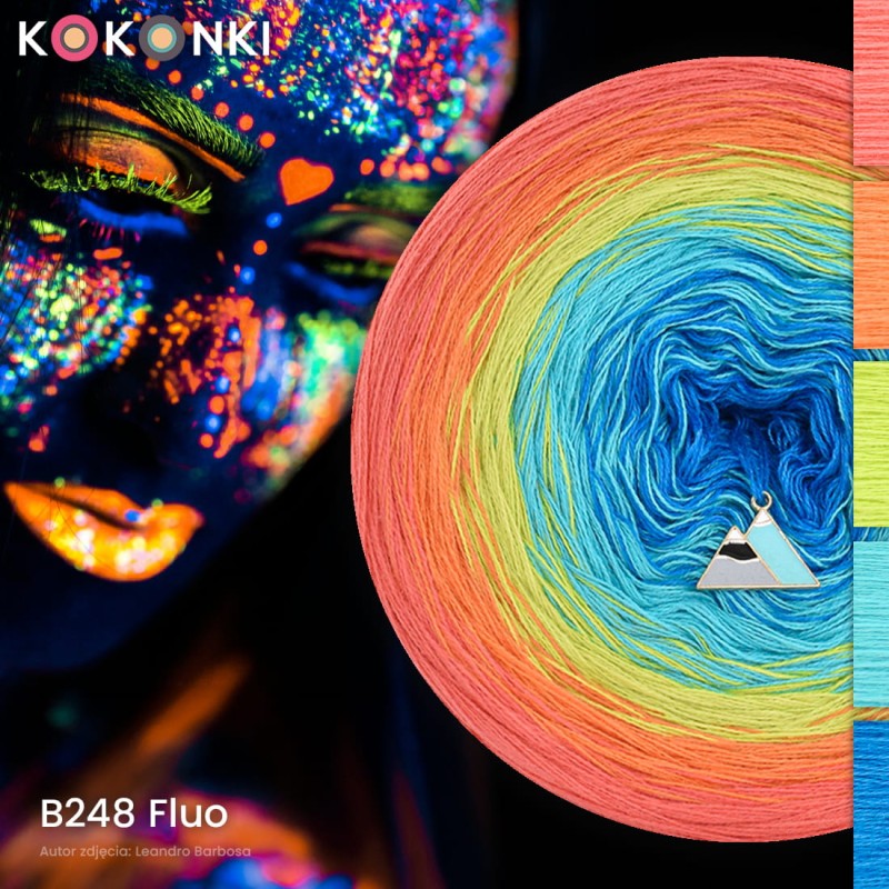 KOKONEK Classic B248 Fluo A - Papaja/mango/kiwi/turkus/lazur