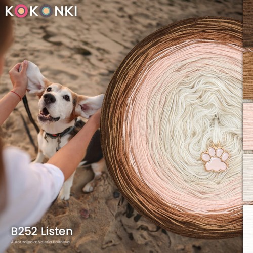 KOKONEK Classic B252 Listen A - Brąz/ciepły brąz/łososiowy róż/pudrowy beż/kreda