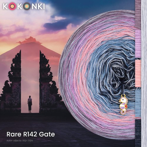 KOKONEK Rare Classic R142 Gate B - Blady fiolet/wrzos/morela/denim/navy melanż + stalowy