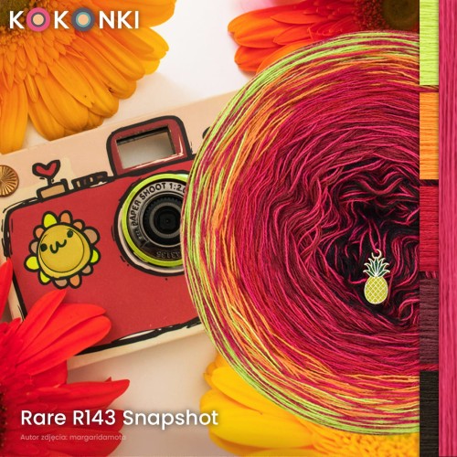 KOKONEK Rare Classic R143 Snapshot B - Kiwi/pomarańcz/czerwień/malaga/czekolada + magenta