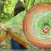 Autorka chusty: caitlin.knits; Wzór: Lymantria od Woolen Fantasies; Szydełko: 3,25 mm; Wymiary: 180cm/90 cm