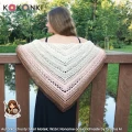 Autorka chusty: Mari Motek; Wzór: Noname od Handmade by Grażka M; Szydełko: 3,5 mm; Wymiary: 210cm/88 cm