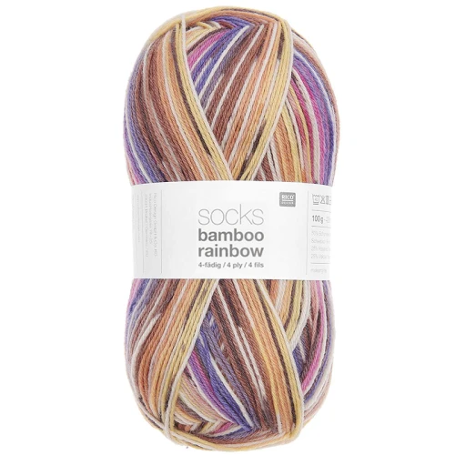 Włóczka skarpetkowa Rico Design Socks Bamboo Rainbow 4ply 056